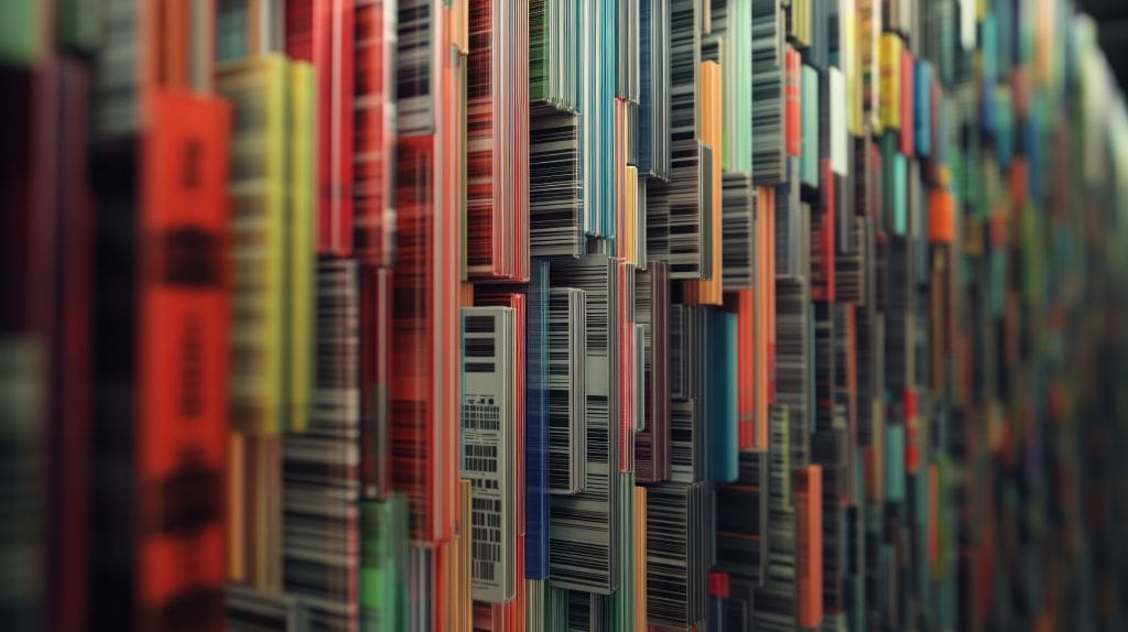 Abstract Colourful Barcodes Books